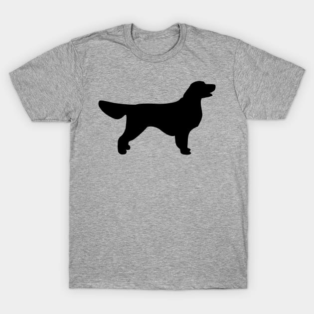 Golden Retriever - black stencil silhouette T-Shirt by XOOXOO